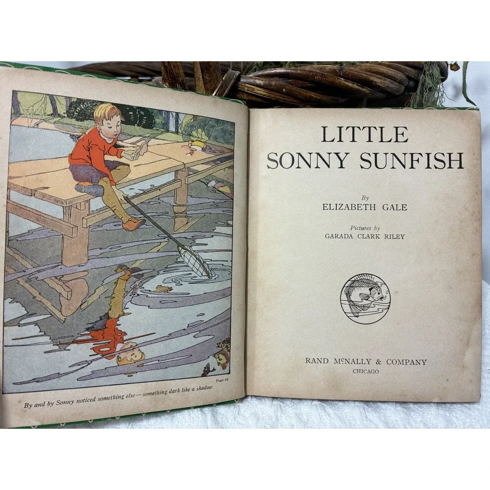 Little Sonny Sunfish Elizabeth Gale Vintage 1937 Children's Book Rand McNally